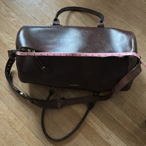 Rare Wolf and Maiden handcrafted artisan leather weekender duffle bag luggage - Picture 16 of 16